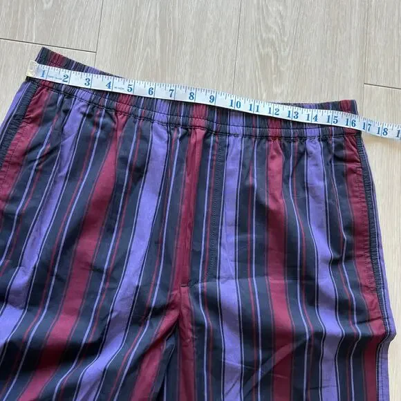 Madewell Alexa Chung Ernie Poplin Pant Womens Large Striped - Picture 4 of 9